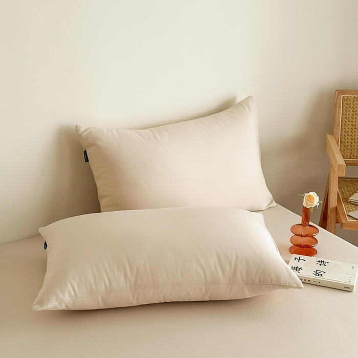 91家纺网 家纺一手货源 找家纺 Mr.pig猪先生水洗棉 2025新款全棉人字纹单床笠 米色