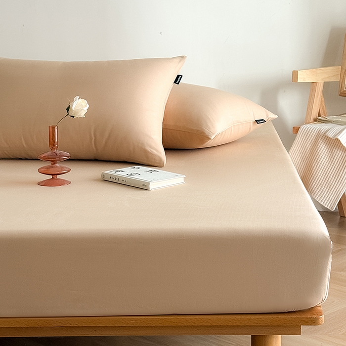 91家纺网 家纺一手货源 找家纺 Mr.pig猪先生水洗棉 2025新款全棉人字纹单床笠 浅咖