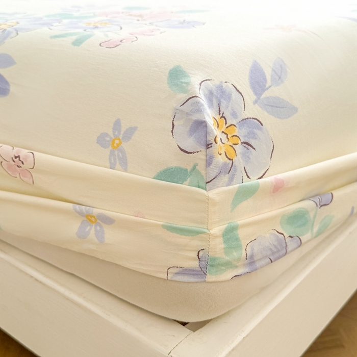 91家纺网 家纺一手货源 找家纺 名优家纺 2025新款全棉纯棉12868韩版小清新系列床笠单件--单床笠 惜颜