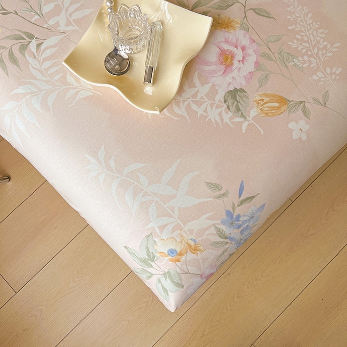 91家纺网 家纺一手货源 找家纺 名优家纺 2025新款全棉纯棉12868韩版小清新系列床笠单件--单床笠 熙悦 黄