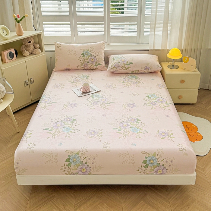 名优家纺 2025新款全棉纯棉12868韩版小清新系列床笠单件--单床笠 寻觅芳香