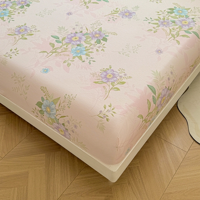 91家纺网 家纺一手货源 找家纺 名优家纺 2025新款全棉纯棉12868韩版小清新系列床笠单件--单床笠 寻觅芳香