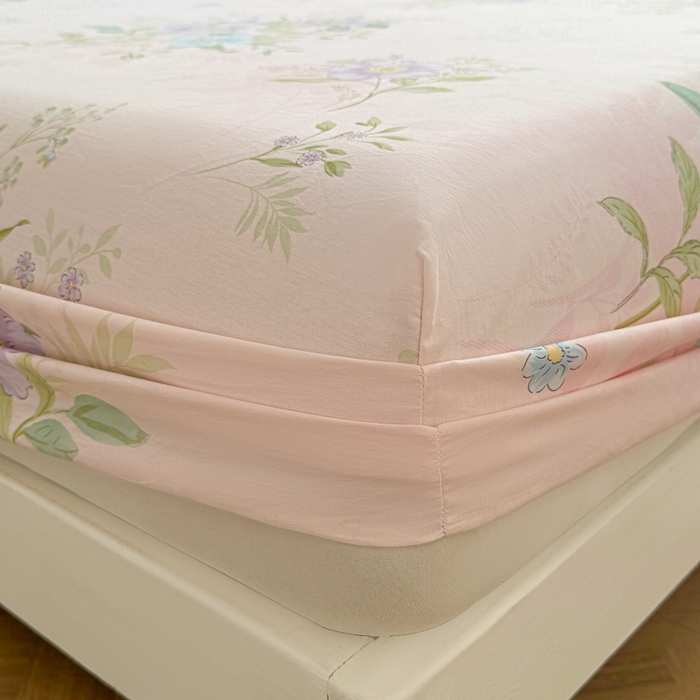 91家纺网 家纺一手货源 找家纺 名优家纺 2025新款全棉纯棉12868韩版小清新系列床笠单件--单床笠 寻觅芳香