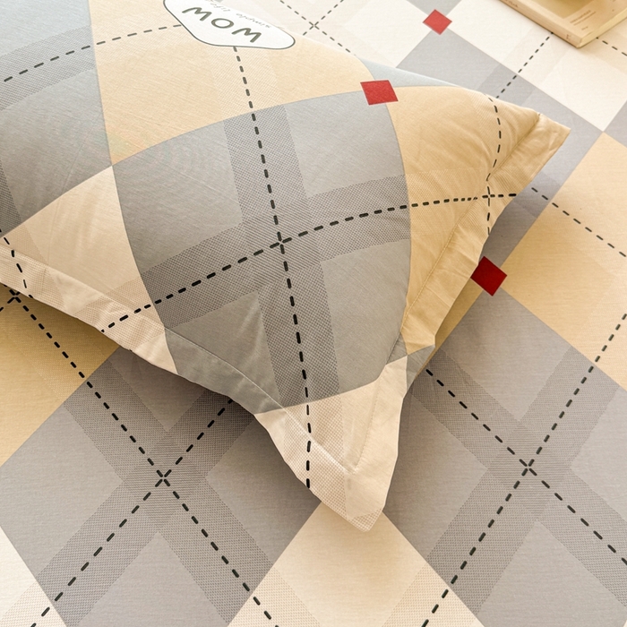 91家纺网 家纺一手货源 找家纺 名优家纺 2025新款全棉纯棉12868韩版小清新系列床笠单件--单床笠 意林-灰色