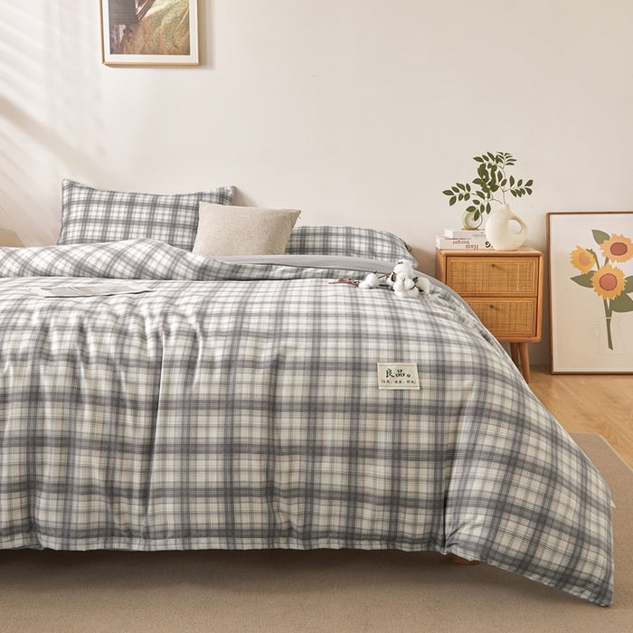 91家纺网 家纺一手货源 找家纺 思雅庭 2025新款新疆长绒棉生态棉花被子被芯 幻影格 咖