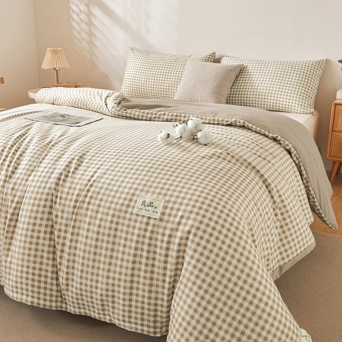 91家纺网 家纺一手货源 找家纺 思雅庭 2025新款新疆长绒棉生态棉花被子被芯 咖小格