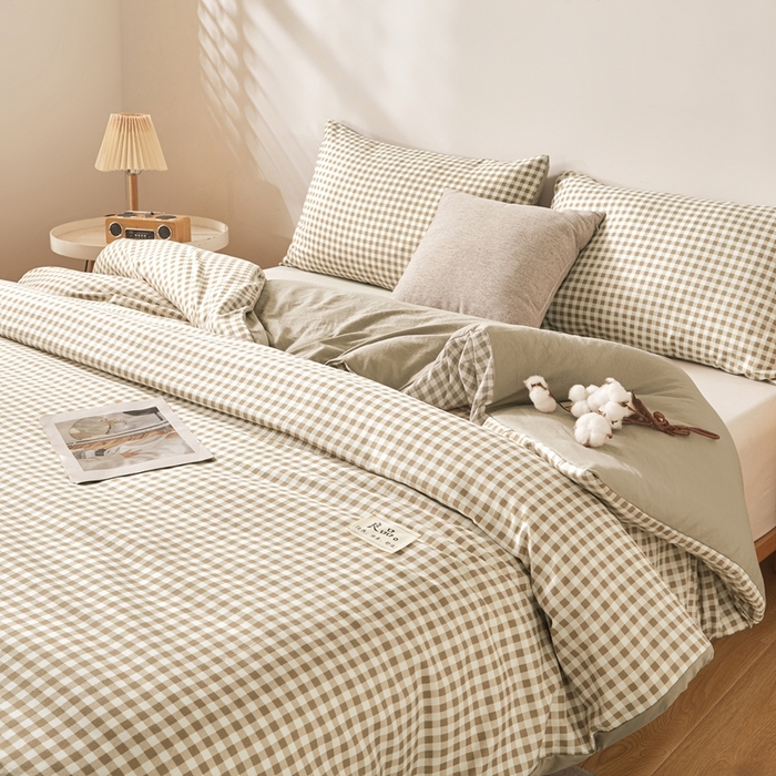 91家纺网 家纺一手货源 找家纺 思雅庭 2025新款新疆长绒棉生态棉花被子被芯 咖小格