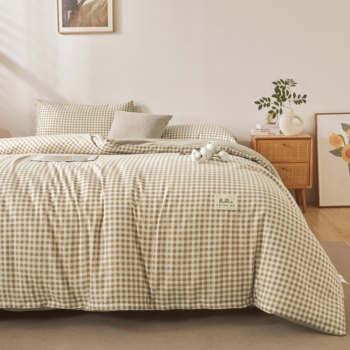 91家纺网 家纺一手货源 找家纺 思雅庭 2025新款新疆长绒棉生态棉花被子被芯 咖小格