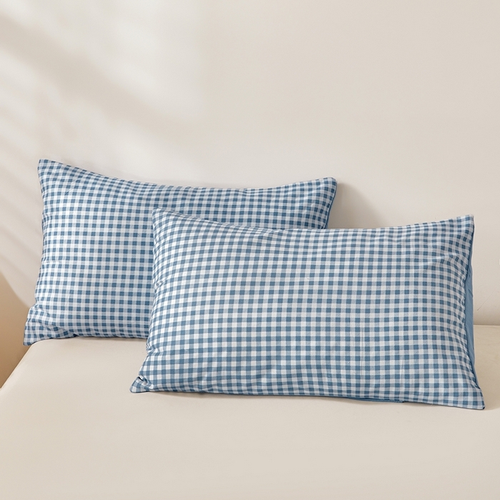 91家纺网 家纺一手货源 找家纺 思雅庭 2025新款新疆长绒棉生态棉花被子被芯 蓝小格