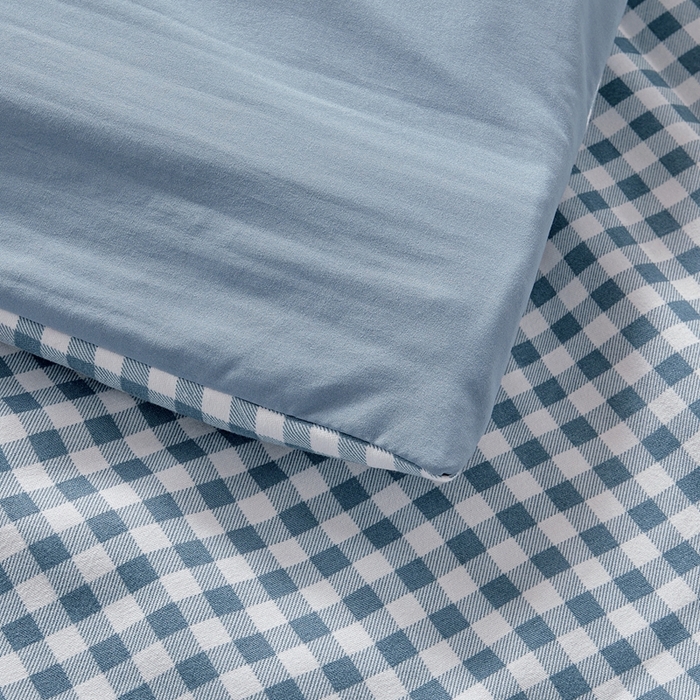 91家纺网 家纺一手货源 找家纺 思雅庭 2025新款新疆长绒棉生态棉花被子被芯 蓝小格