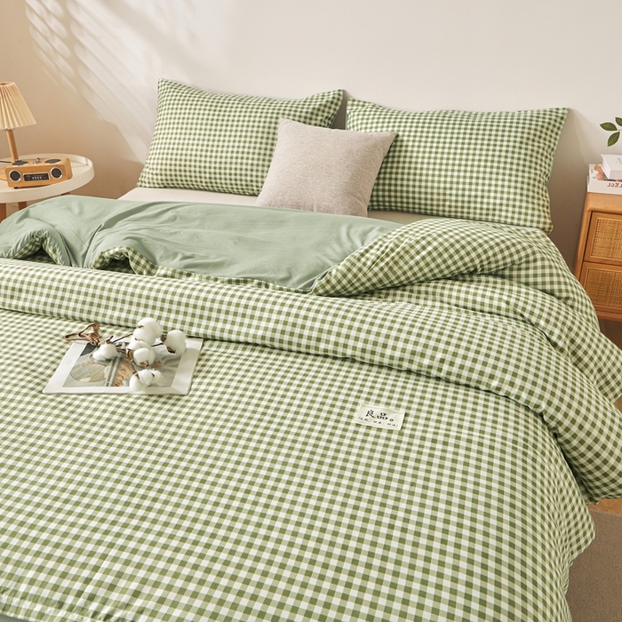 91家纺网 家纺一手货源 找家纺 思雅庭 2025新款新疆长绒棉生态棉花被子被芯 绿小格