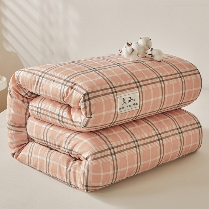 91家纺网 家纺一手货源 找家纺 思雅庭 2025新款新疆长绒棉生态棉花被子被芯 莫妮格 桔