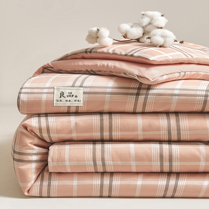 91家纺网 家纺一手货源 找家纺 思雅庭 2025新款新疆长绒棉生态棉花被子被芯 莫妮格 桔