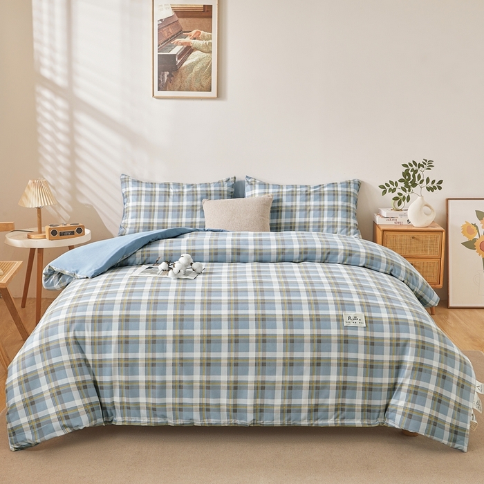 91家纺网 家纺一手货源 找家纺 思雅庭 2025新款新疆长绒棉生态棉花被子被芯 莫妮格 蓝咖