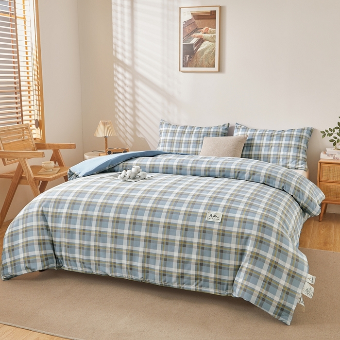 91家纺网 家纺一手货源 找家纺 思雅庭 2025新款新疆长绒棉生态棉花被子被芯 莫妮格 蓝咖