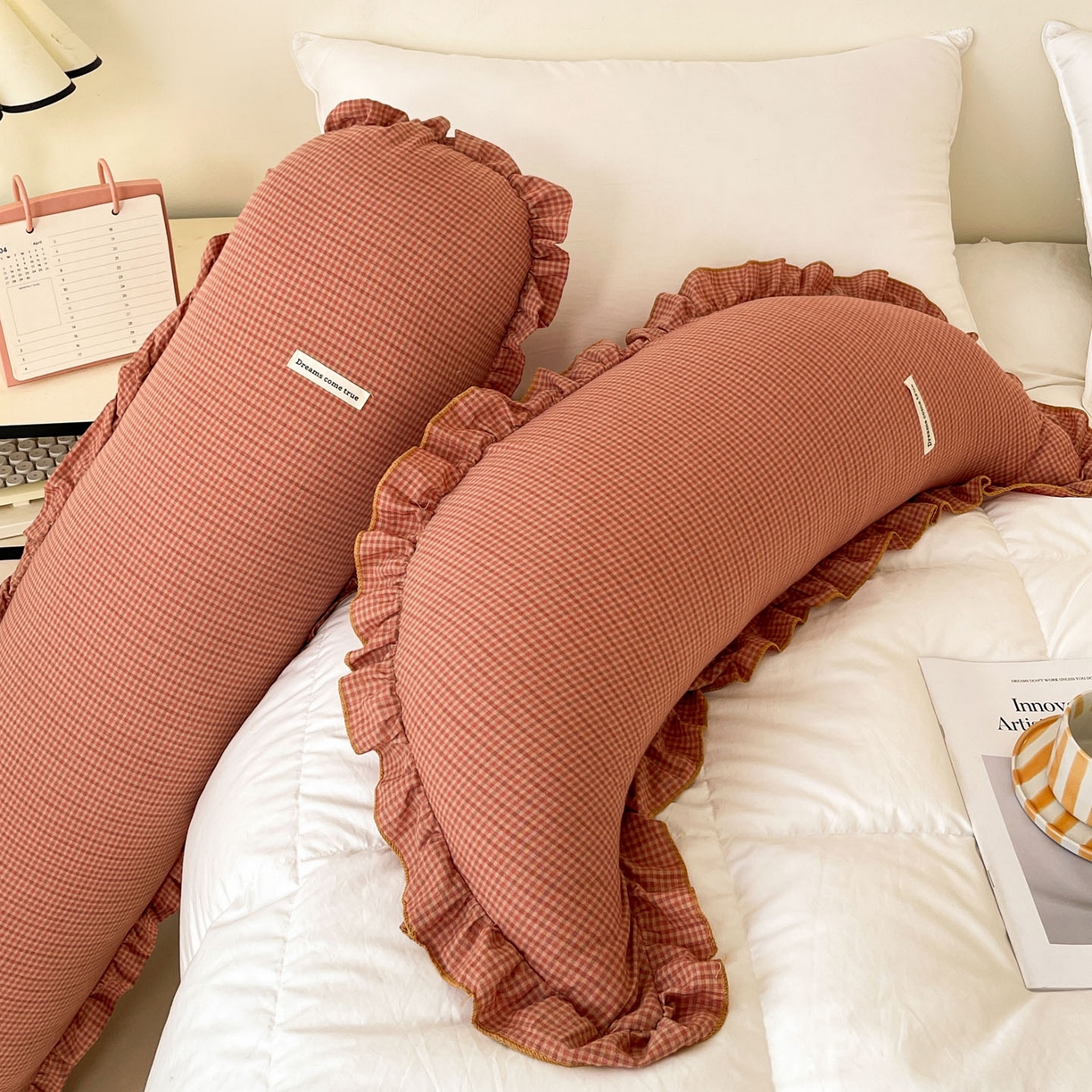 91家纺网 家纺一手货源 找家纺 （总）亦帆枕芯 2025新款全棉纱布长条抱枕月亮抱枕枕芯加枕套可拆洗套装