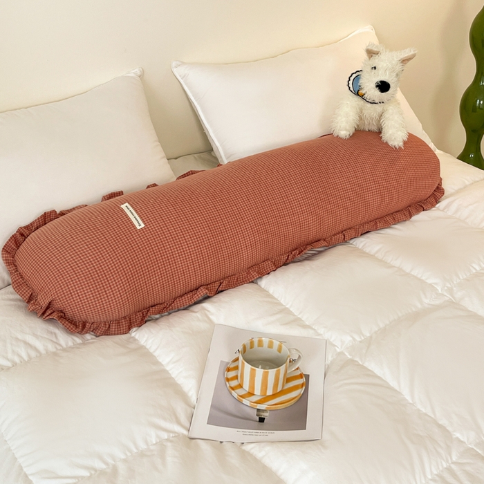 91家纺网 家纺一手货源 找家纺 （总）亦帆枕芯 2025新款全棉纱布长条抱枕月亮抱枕枕芯加枕套可拆洗套装