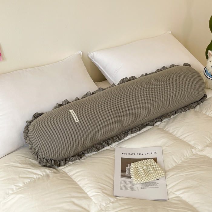 91家纺网 家纺一手货源 找家纺 （总）亦帆枕芯 2025新款全棉纱布长条抱枕月亮抱枕枕芯加枕套可拆洗套装
