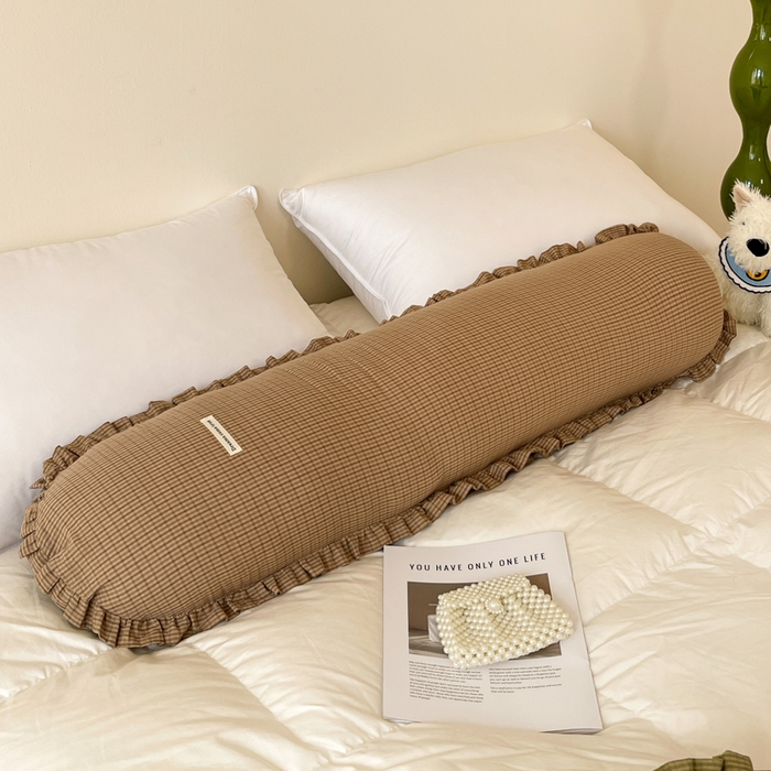 91家纺网 家纺一手货源 找家纺 （总）亦帆枕芯 2025新款全棉纱布长条抱枕月亮抱枕枕芯加枕套可拆洗套装