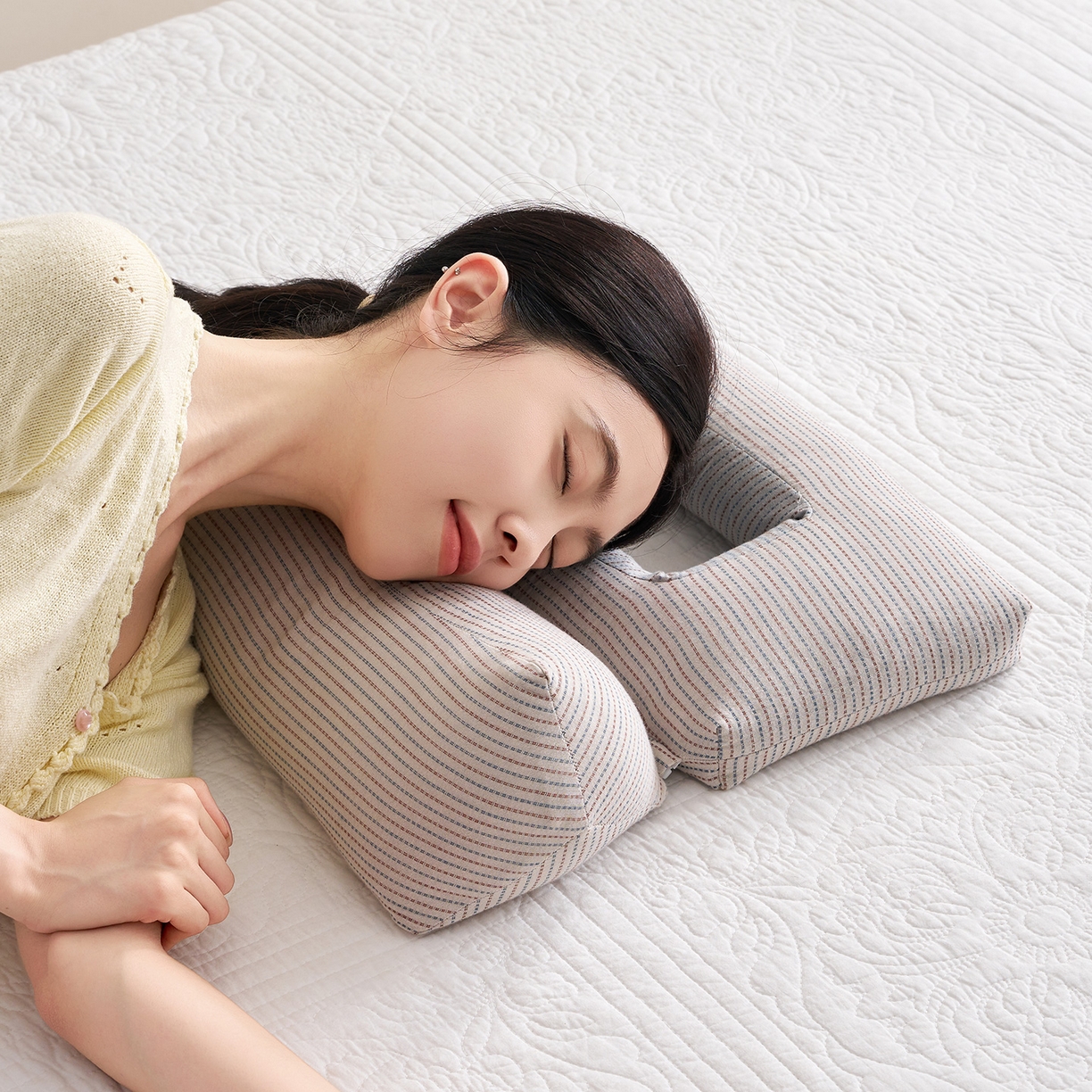 91家纺网 家纺一手货源 找家纺 （总）乐可 2025新款4D护耳组合枕荞麦枕头枕芯