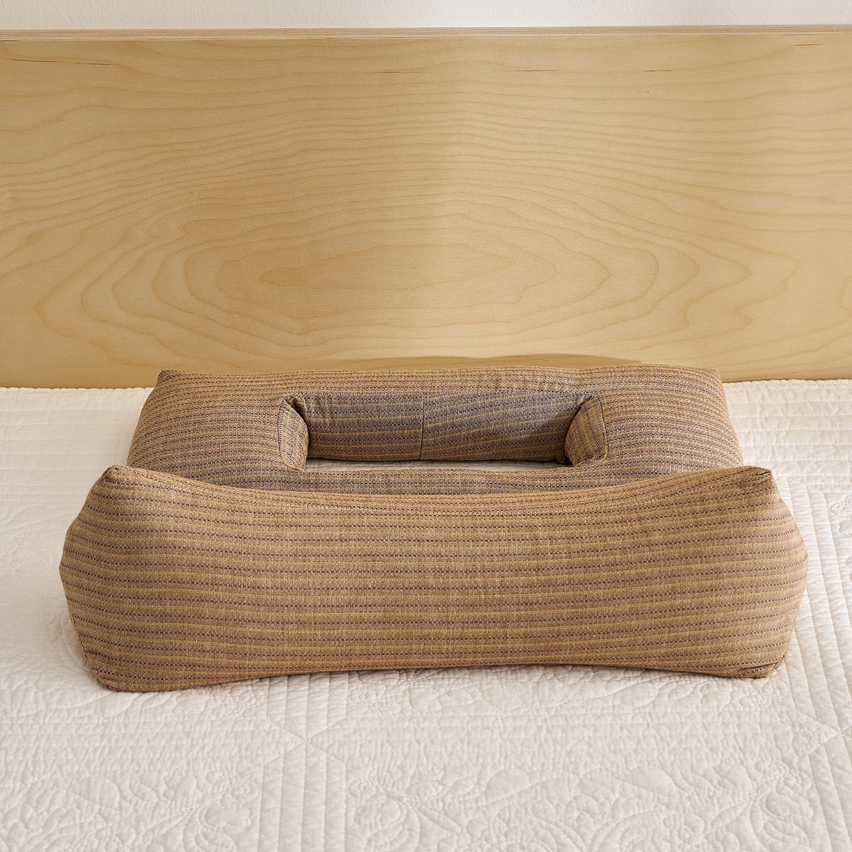 91家纺网 家纺一手货源 找家纺 乐可 2025新款4D护耳组合枕荞麦枕头枕芯 4D护耳组合枕-咖