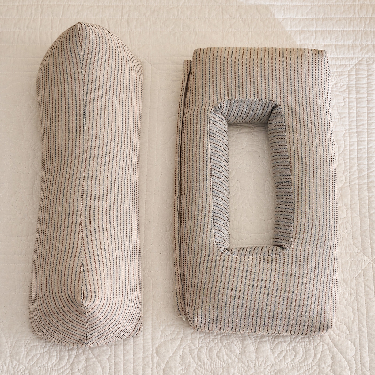 91家纺网 家纺一手货源 找家纺 乐可 2025新款4D护耳组合枕荞麦枕头枕芯 4D护耳组合枕-白