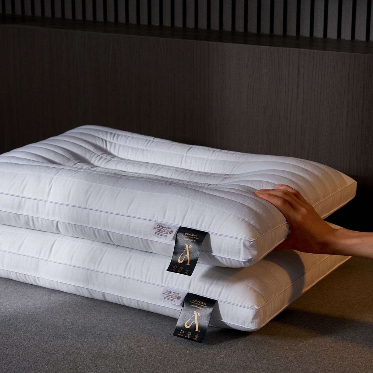 91家纺网 家纺一手货源 找家纺 （总）乐可 2025新款全棉决明子酒店枕枕头枕芯