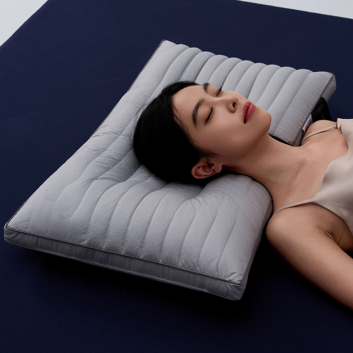 乐可 2025新款全棉决明子酒店枕枕头枕芯 全棉决明子酒店枕-灰