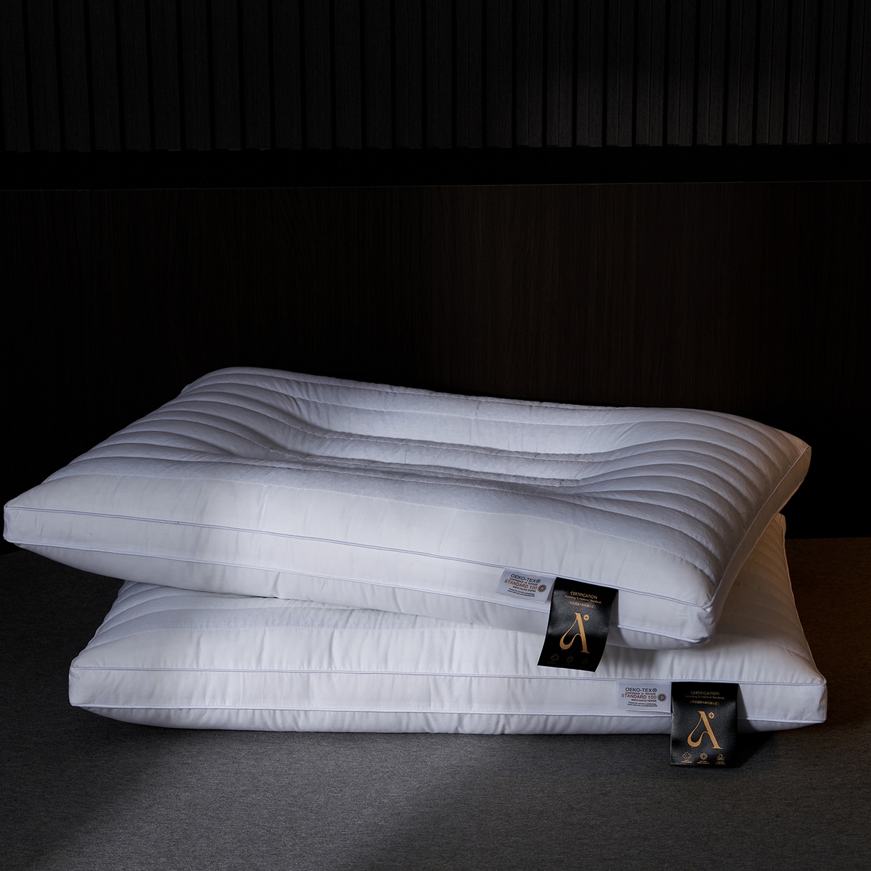 91家纺网 家纺一手货源 找家纺 乐可 2025新款全棉决明子酒店枕枕头枕芯 全棉决明子酒店枕-白