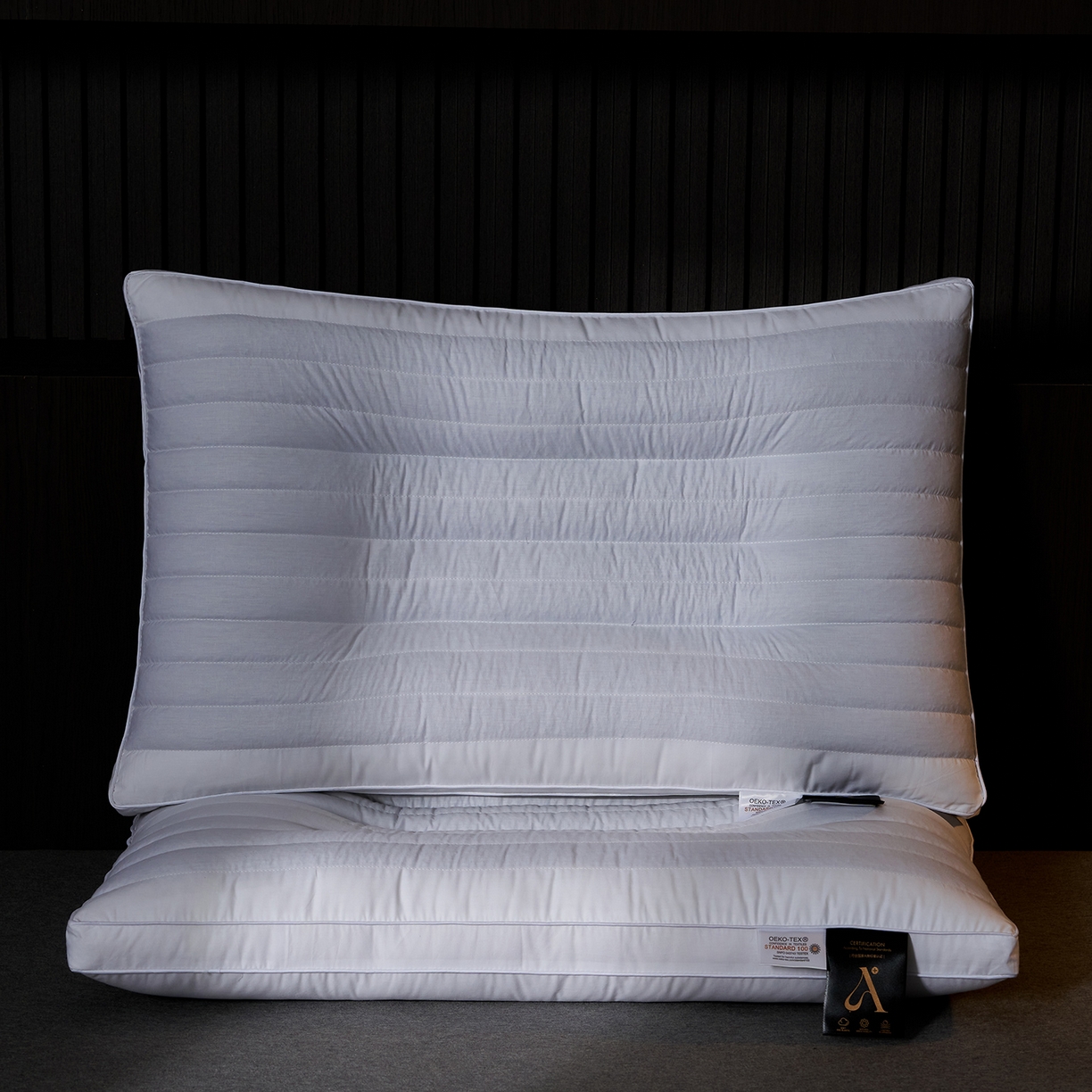 91家纺网 家纺一手货源 找家纺 乐可 2025新款全棉决明子酒店枕枕头枕芯 全棉决明子酒店枕-白