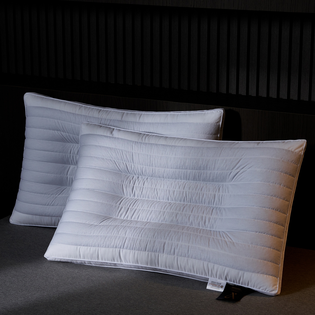 91家纺网 家纺一手货源 找家纺 乐可 2025新款全棉决明子酒店枕枕头枕芯 全棉决明子酒店枕-白