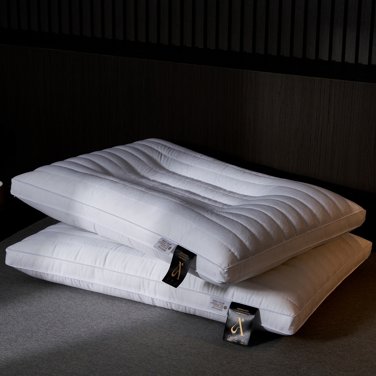 91家纺网 家纺一手货源 找家纺 乐可 2025新款全棉决明子酒店枕枕头枕芯 全棉决明子酒店枕-白