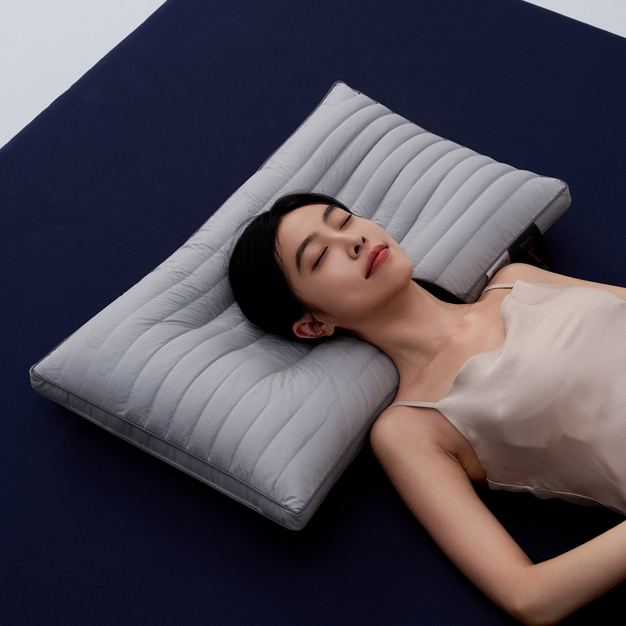 91家纺网 家纺一手货源 找家纺 乐可 2025新款全棉决明子酒店枕枕头枕芯 全棉决明子酒店枕-灰