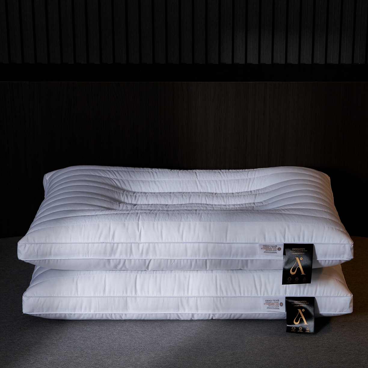 91家纺网 家纺一手货源 找家纺 乐可 2025新款全棉决明子酒店枕枕头枕芯 全棉决明子酒店枕-白