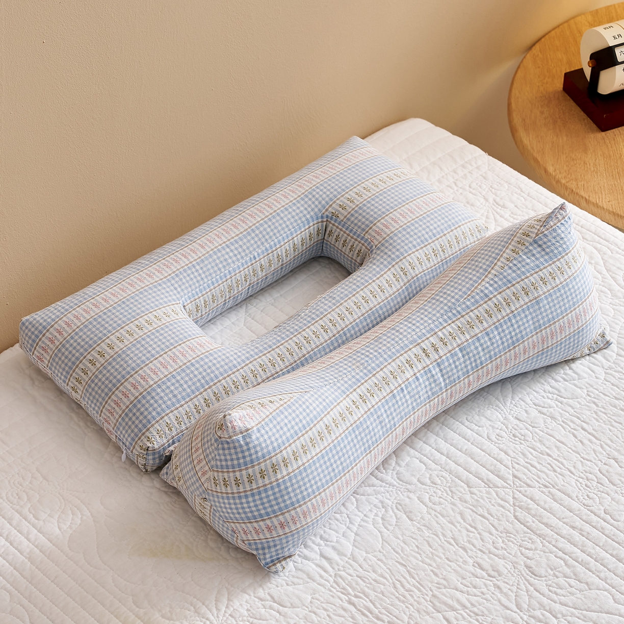 91家纺网 家纺一手货源 找家纺 （总）乐可 2025新款水洗棉护耳组合枕荞麦枕头枕芯