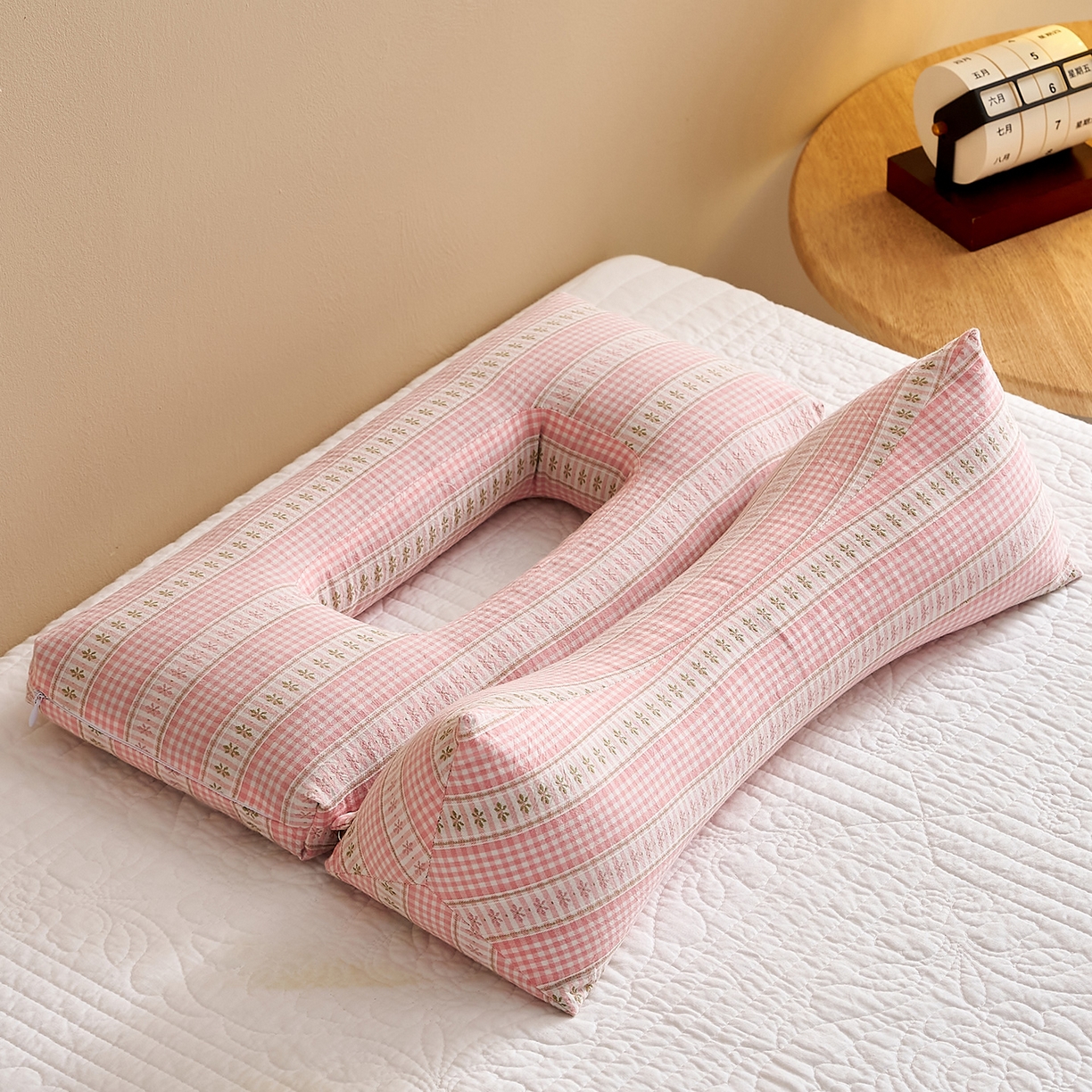 91家纺网 家纺一手货源 找家纺 （总）乐可 2025新款水洗棉护耳组合枕荞麦枕头枕芯