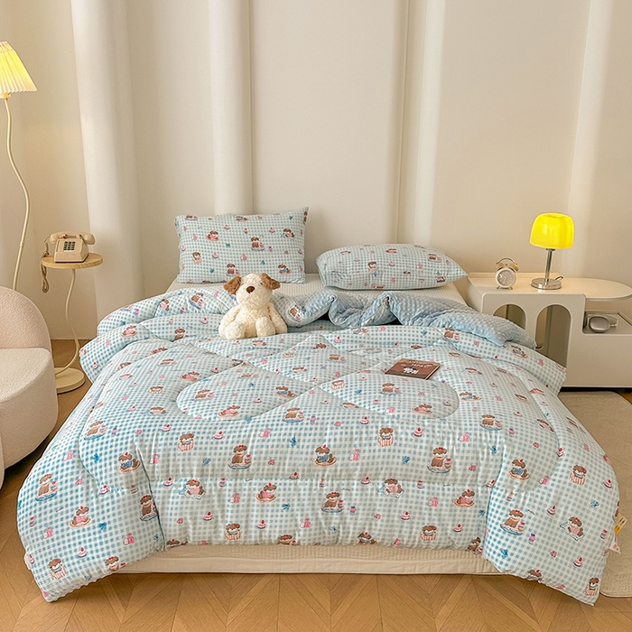 91家纺网 家纺一手货源 找家纺 丝芙妮家居（原乐视家纺） 2025新款云感棉豆豆被春秋被冬被被子被芯 甜品狗狗