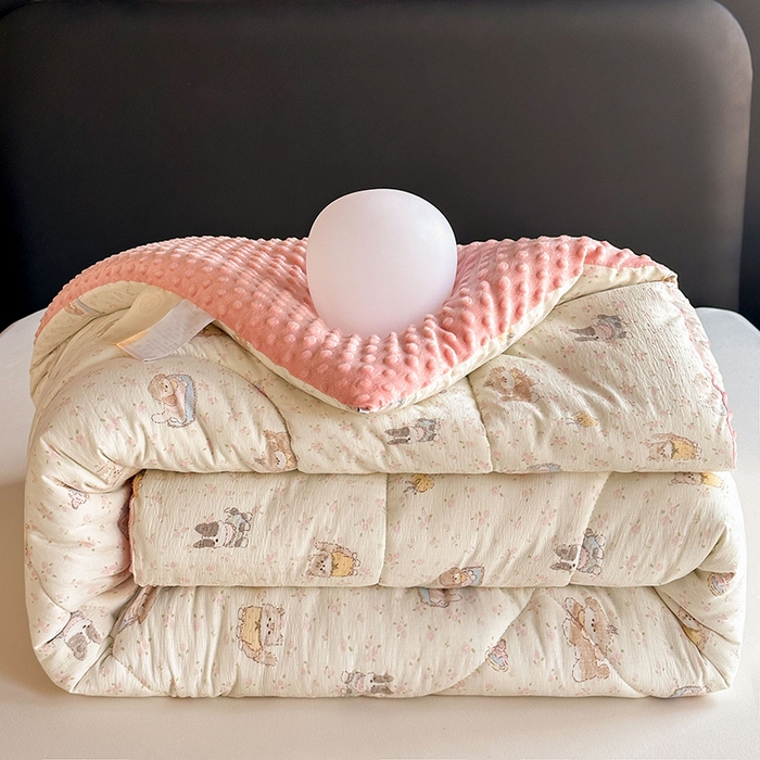 91家纺网 家纺一手货源 找家纺 丝芙妮家居（原乐视家纺） 2025新款云感棉豆豆被春秋被冬被被子被芯 可爱萌宠