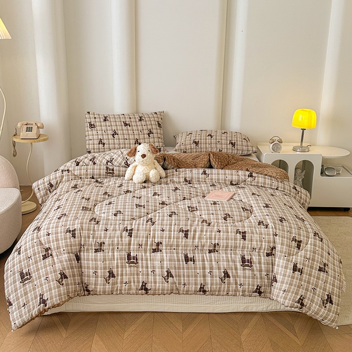 91家纺网 家纺一手货源 找家纺 丝芙妮家居（原乐视家纺） 2025新款云感棉豆豆被春秋被冬被被子被芯 晚安小狗