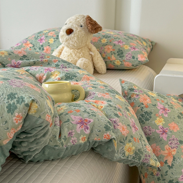 91家纺网 家纺一手货源 找家纺 丝芙妮家居（原乐视家纺） 2025新款云感棉豆豆被春秋被冬被被子被芯 午后时光