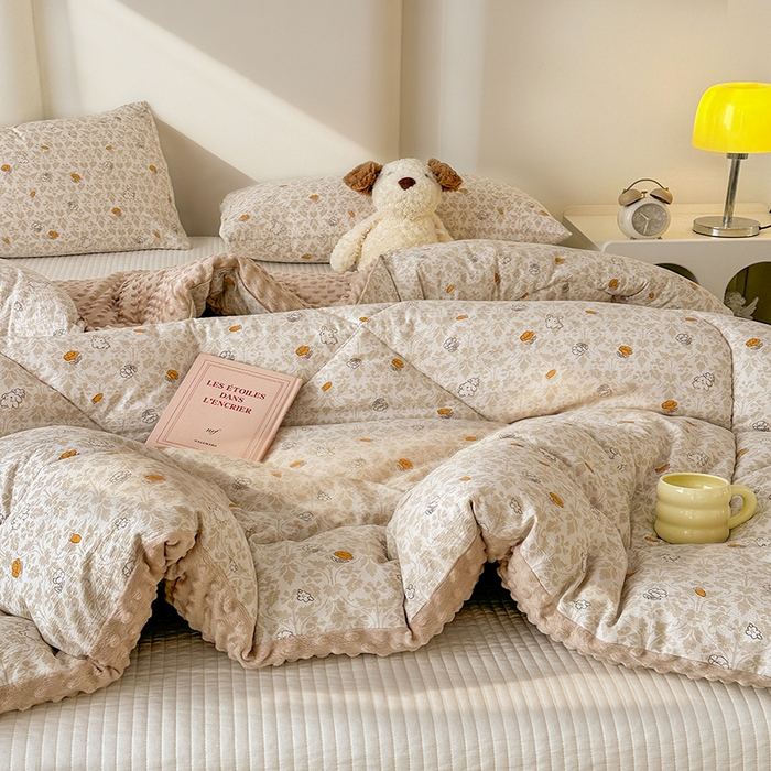 91家纺网 家纺一手货源 找家纺 丝芙妮家居（原乐视家纺） 2025新款云感棉豆豆被春秋被冬被被子被芯 月野兔