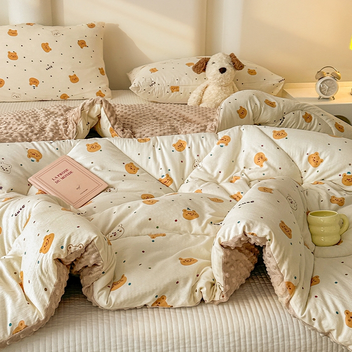 91家纺网 家纺一手货源 找家纺 （总）丝芙妮家居（原乐视家纺） 2025新款云感棉豆豆被春秋被冬被被子被芯