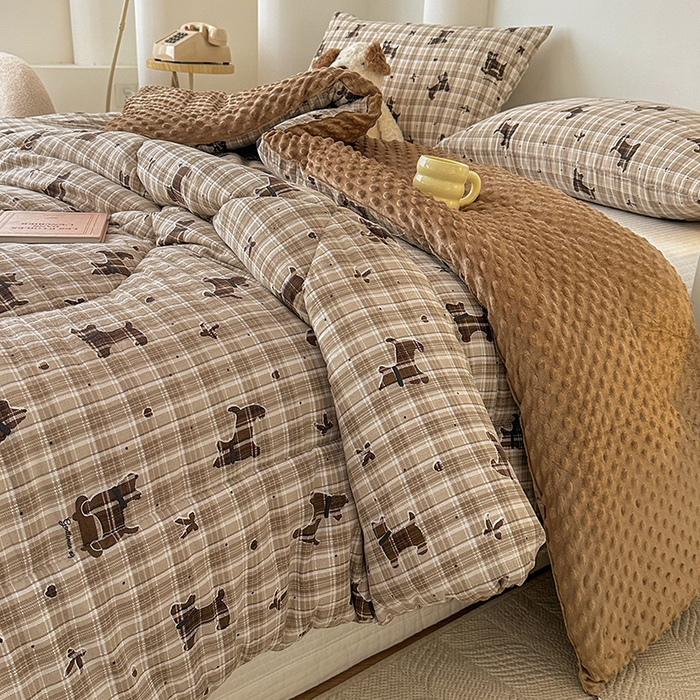 91家纺网 家纺一手货源 找家纺 丝芙妮家居（原乐视家纺） 2025新款云感棉豆豆被春秋被冬被被子被芯 晚安小狗