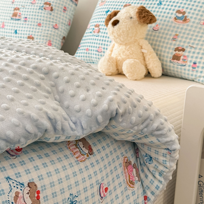 91家纺网 家纺一手货源 找家纺 丝芙妮家居（原乐视家纺） 2025新款云感棉豆豆被春秋被冬被被子被芯 甜品狗狗