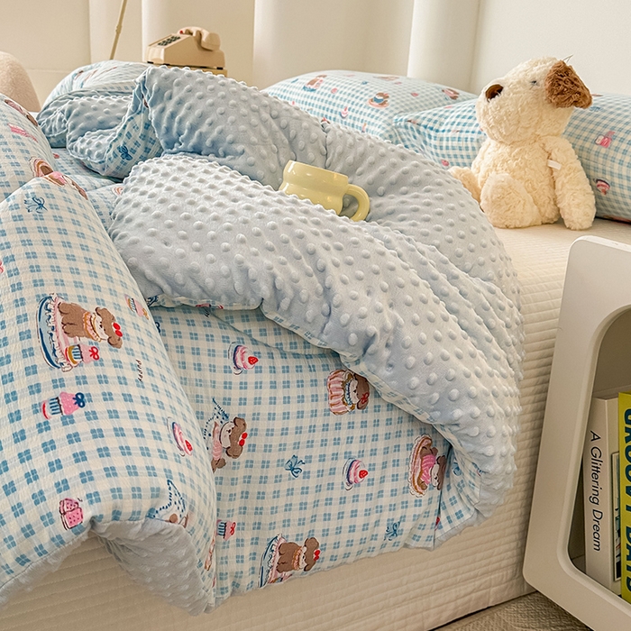 91家纺网 家纺一手货源 找家纺 丝芙妮家居（原乐视家纺） 2025新款云感棉豆豆被春秋被冬被被子被芯 甜品狗狗