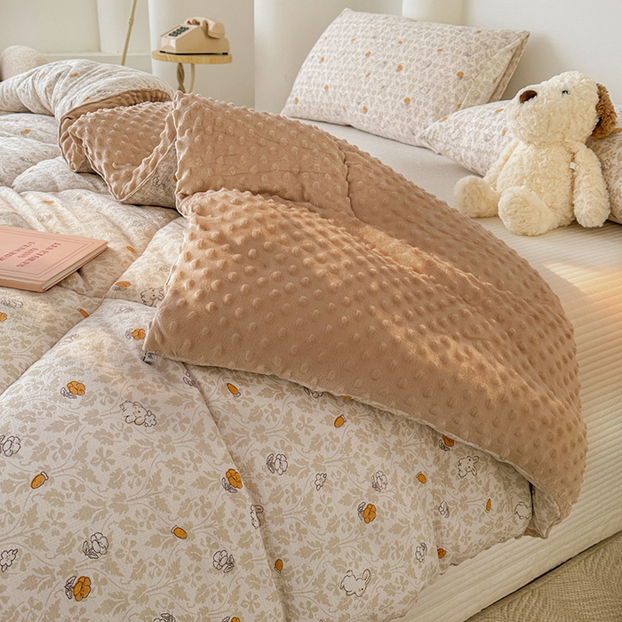 91家纺网 家纺一手货源 找家纺 丝芙妮家居（原乐视家纺） 2025新款云感棉豆豆被春秋被冬被被子被芯 月野兔