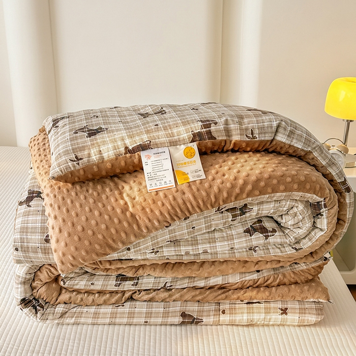 91家纺网 家纺一手货源 找家纺 丝芙妮家居（原乐视家纺） 2025新款云感棉豆豆被春秋被冬被被子被芯 晚安小狗