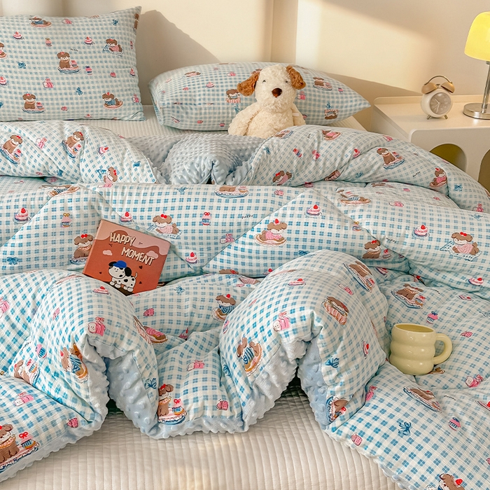 91家纺网 家纺一手货源 找家纺 丝芙妮家居（原乐视家纺） 2025新款云感棉豆豆被春秋被冬被被子被芯 甜品狗狗