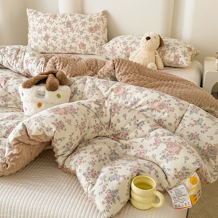 91家纺网 家纺一手货源 找家纺 丝芙妮家居（原乐视家纺） 2025新款云感棉豆豆被春秋被冬被被子被芯 摩菲