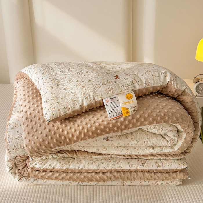 91家纺网 家纺一手货源 找家纺 丝芙妮家居（原乐视家纺） 2025新款云感棉豆豆被春秋被冬被被子被芯 漫花